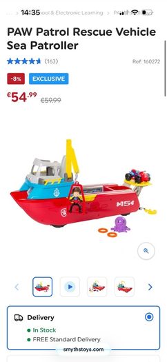 Paw Patrol Rescue Vehicle Sea Patroller