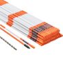 Driveway Markers, 100PCS 48 inch, 0.31 inch Diameter, Orange Fiberglass Poles Snow Stakes with Reflective Tape, 12" Steel Drill Bit & Protection Gloves for Parking Lots, Walkways Easy Visibility Image 5