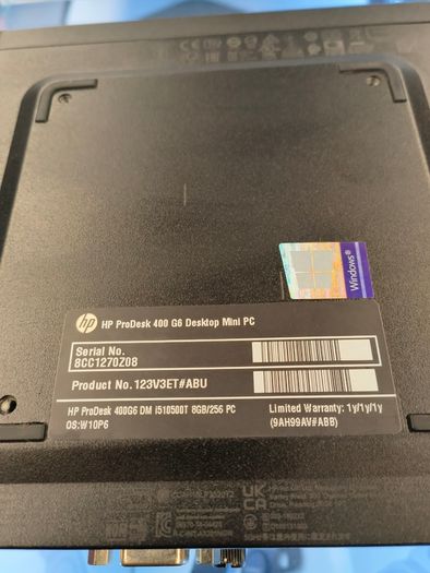 Micro Pc Hp Prodesk 400 G6 Dm Core I5-10500t 16gb 500gb Ssd Desktop Mini Windows 11 Pro