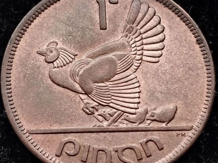 [#2111] - Ireland 1949 | One Penny | Irish 1d | Irish Penny | KM.11 | UNC