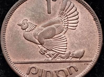 [#2111] - Ireland 1949 | One Penny | Irish 1d | Irish Penny | KM.11 | UNC