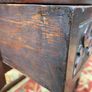 Antique Carved Oak Side Table with Drawer. Image 3