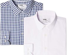 find. HEM & SEAM Men's Business Shirt 2 Pack Regular Shirt