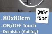 LED Bathroom Mirror Makeup Antifog 80cm