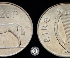 [#465] - Ireland 1992 | 20p | 20 Pence | Horse | KM.25 | BU