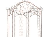 Garden Pavilion Antique Brown 3 m Iron