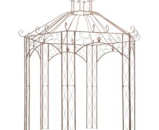 Garden Pavilion Antique Brown 3 m Iron