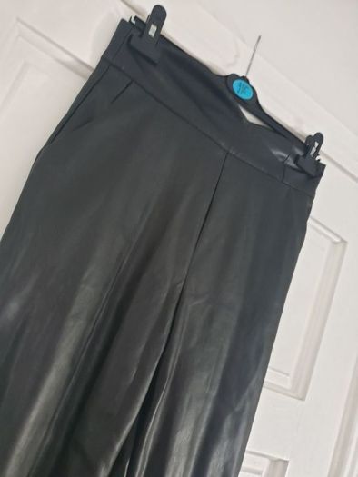 new high waisted leather trousers