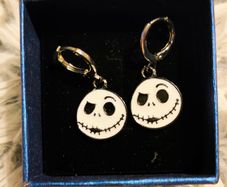 Jack Skellington Gothic Clip-On Earrings Nightmare Before Christmas Inspired