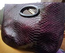 MARNI Deep Purple Patent Faux Alligator Bag