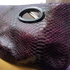 MARNI Deep Purple Patent Faux Alligator Bag