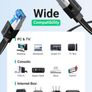 Ethernet Cable 5M, Cat 8 Internet Cable Flat High-Speed 40Gbps 2000Mhz Network Cable, Gigabit Braided RJ45 LAN Cable Patch Cord Compatible for PC/Laptop, PS5, Xbox, Modem, Router, Switch, TV Image 4