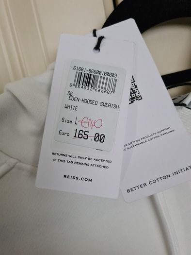 Reiss hooded sweatshirt New.