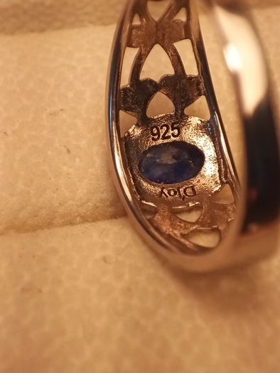 Sterling Silver Natural Sapphire Band Ring