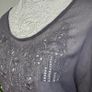 Sheer embroidered grey blouse top | NWT Size UK12 Image 4