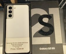 Samsung Galaxy S21 5G 128GB Dual Sim Unlocked to All Networks, White Excellent Condition