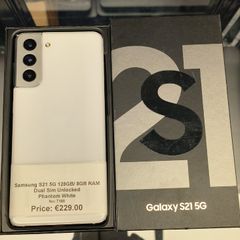 Samsung Galaxy S21 5G 128GB Dual Sim Unlocked to All Networks, White Excellent Condition