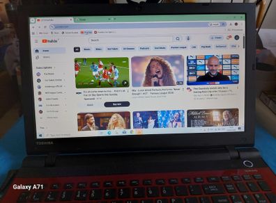 Toshiba Satellite L50-C-1FU,Red, Intel Pentium CPU N3700, 1.6GHz, 8GB Ram, 500GB HDD, Windows 10, Microsoft Edge, Chrome