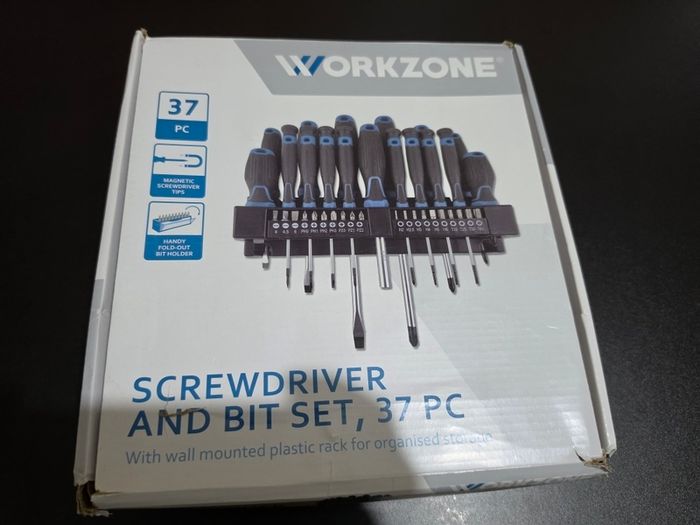 WORKZONE 37 Piece Screwdriver & Bit Set New