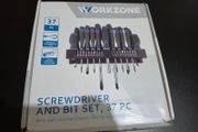 WORKZONE 37 Piece Screwdriver &amp; Bit Set New