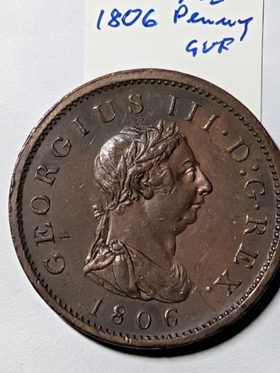 1806 Penny about unc.