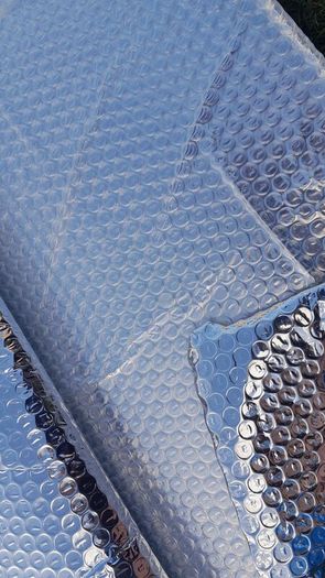 Sheets of Reflective foil.
