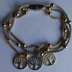 Women's Tree Of Life Charm Bracelet - Silver, Gold, Rose Gold