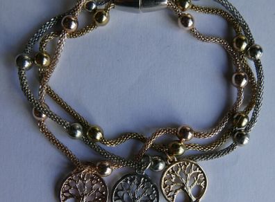 Women's Tree Of Life Charm Bracelet - Silver, Gold, Rose Gold