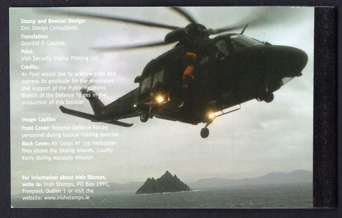 2013 Ireland Irish Defence Forces Commemorative Stamp Booklet Mint Never Hinged (MNH)