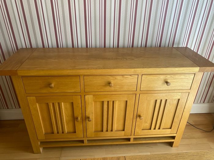 Solid oak side table