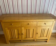 Solid oak side table