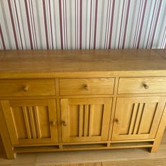 Solid oak side table
