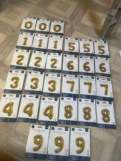 50 number balloons