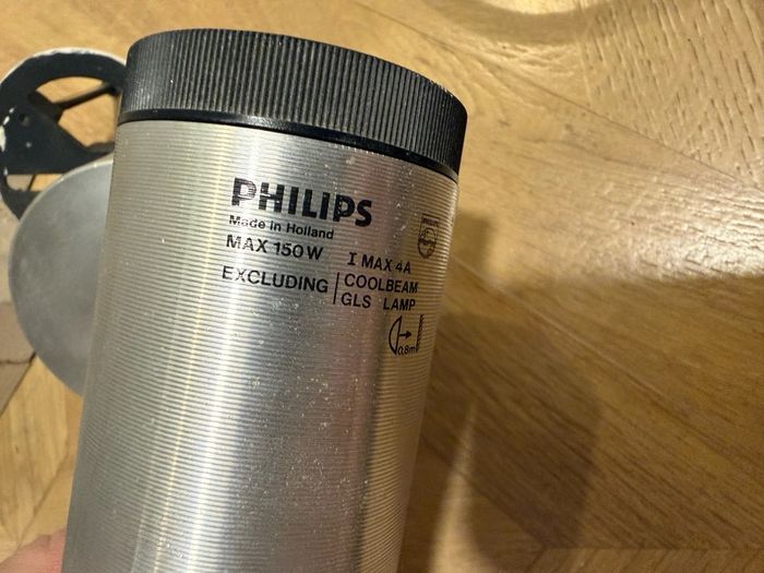 x2 Philips Brushed Aluminium Wall Spotlight Free