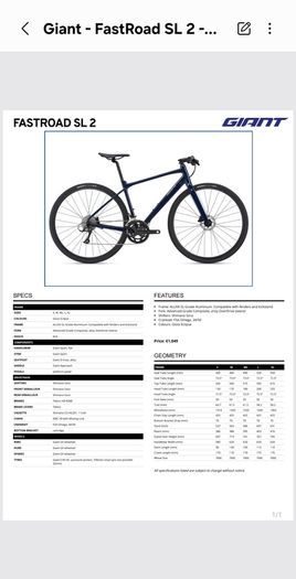 Giant SL2 Fastroad 2022