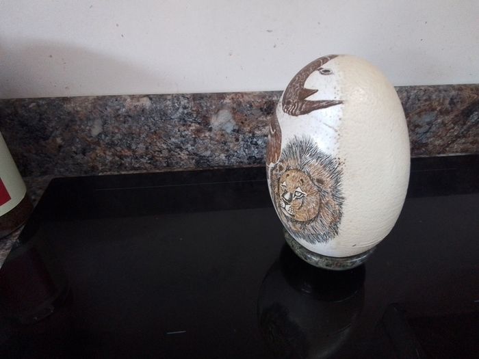 Hand Painted African Ostrich Egg