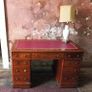 Victorian antique mahogany pedestal Desk Image 5