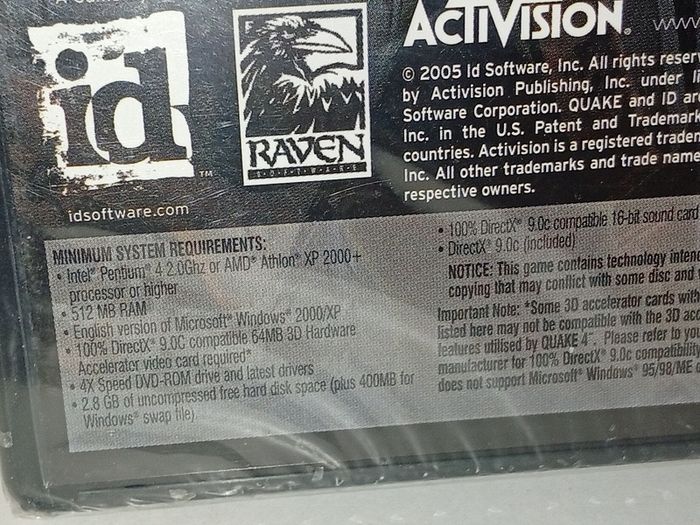 Best Of Activision Quake 4 2005 Pc Dvd-rom 18 Collectors Condition Sealed Item