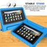 For Amazon Fire 7 2019 Case Kids Shockproof Tablet Smart Cover Handle EVA New Blue - FHT07ATK1 Image 6