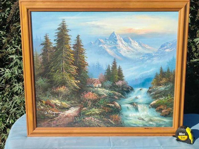 Large W Chapman Oil on Board