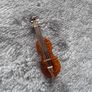 solid silver and amber, violin brooch Image 3