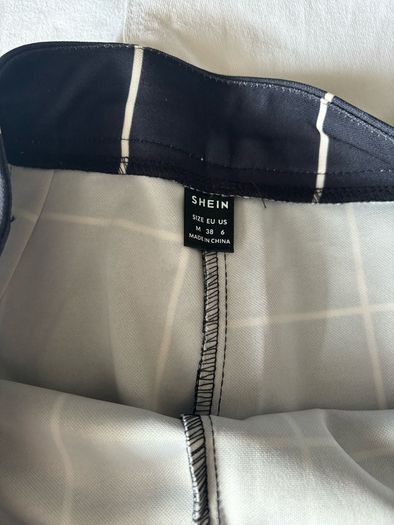 Navy and white trousers