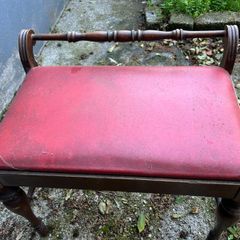 Vintage Wooden Piano / Dressing Stool