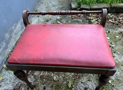 Vintage Wooden Piano / Dressing Stool