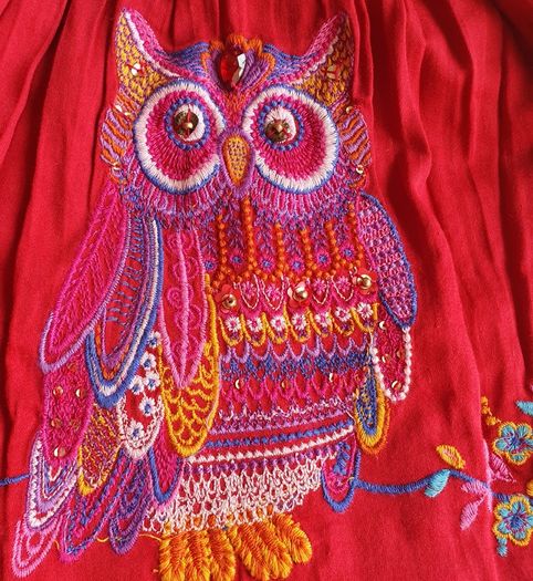 New Tags Beautiful Monsoon Girls Red Embroidered Beaded Skirt 12 to 13Yrs
