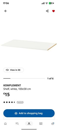 IKEA Complement Shelf 100X58cm