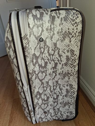 Brown 3 Piece Snake Skin Luggage Set