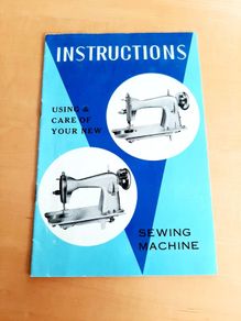 Vintage sewing machine instruction booklet