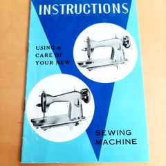 Vintage sewing machine instruction booklet