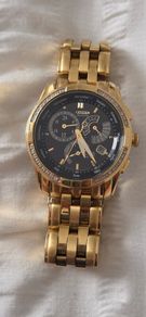 Citizen Calendrier Diamond 44mm Black Dial Eco-Drive Gold